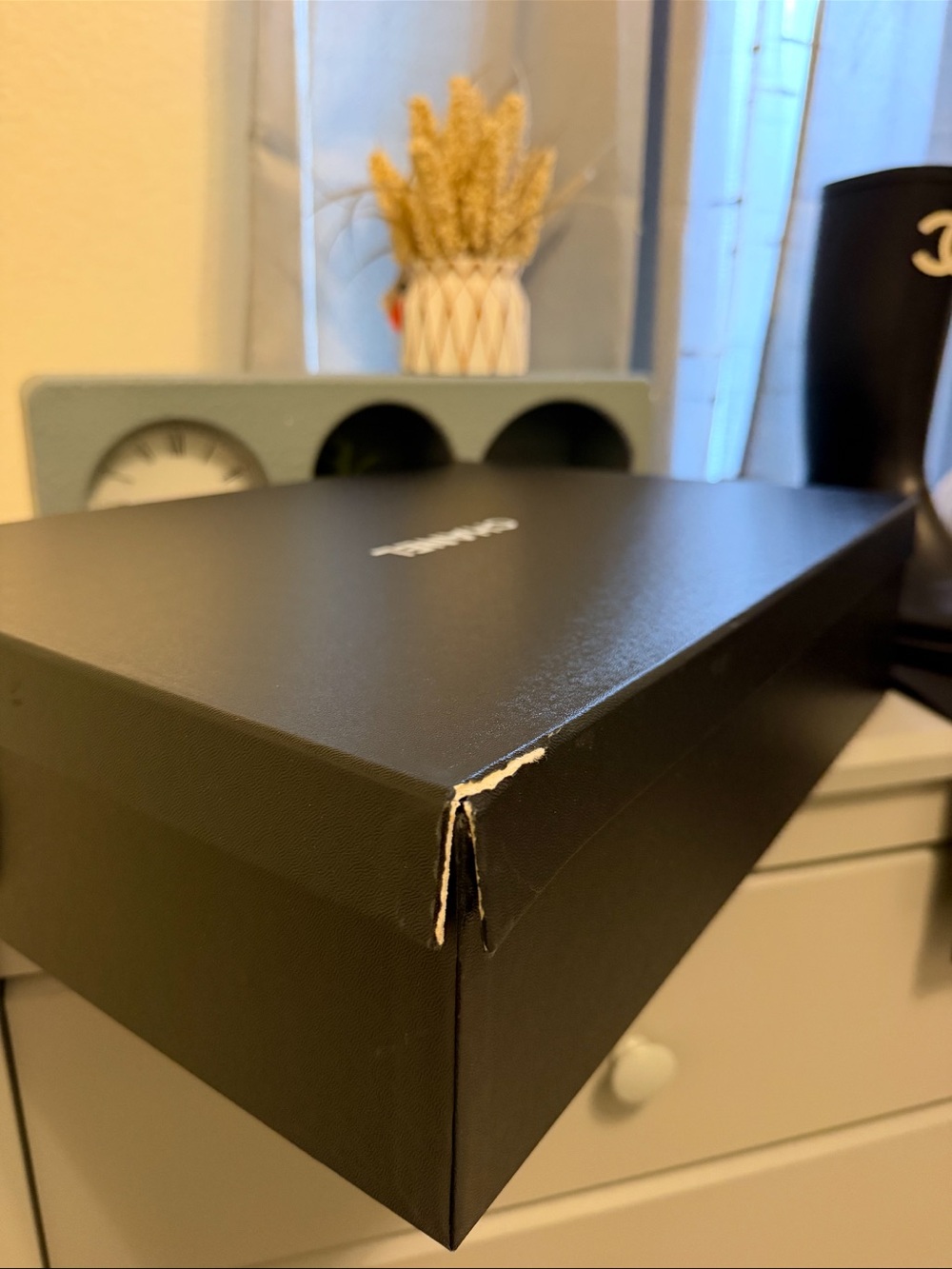 CHANEL Black CC Rain Boots Size 38 Brand New Box Dust Bag - Picture 6 of 13